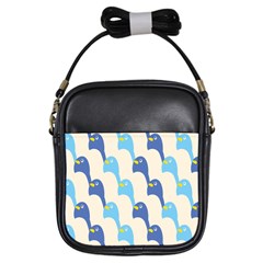 Animals Penguin Ice Blue White Cool Bird Girls Sling Bags by Mariart