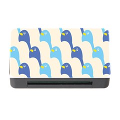 Animals Penguin Ice Blue White Cool Bird Memory Card Reader With Cf