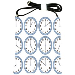 Alarm Clock Hour Circle Shoulder Sling Bags by Mariart