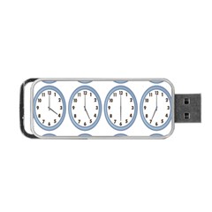 Alarm Clock Hour Circle Portable Usb Flash (one Side) by Mariart