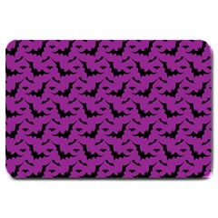 Animals Bad Black Purple Fly Large Doormat  by Mariart