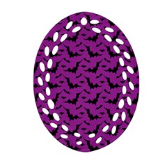 Animals Bad Black Purple Fly Ornament (oval Filigree)