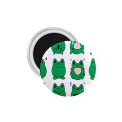 Animals Frog Green Face Mask Smile Cry Cute 1 75  Magnets