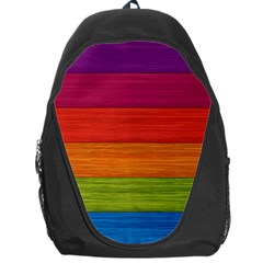 Wooden Plate Color Purple Red Orange Green Blue Backpack Bag