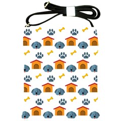 Bone House Face Dog Shoulder Sling Bags by Mariart