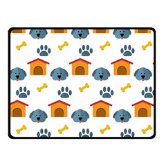 Bone House Face Dog Fleece Blanket (small) by Mariart