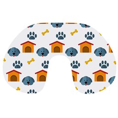 Bone House Face Dog Travel Neck Pillows by Mariart