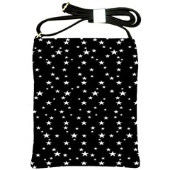 Black Star Space Shoulder Sling Bags by Mariart