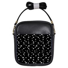 Black Star Space Girls Sling Bags by Mariart