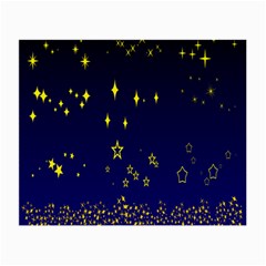 Blue Star Space Galaxy Light Night Small Glasses Cloth by Mariart