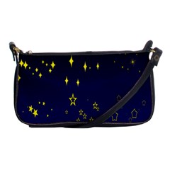 Blue Star Space Galaxy Light Night Shoulder Clutch Bags