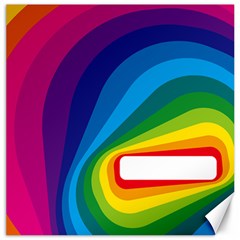 Circle Rainbow Color Hole Rasta Waves Canvas 16  X 16   by Mariart