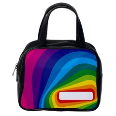 Circle Rainbow Color Hole Rasta Waves Classic Handbags (one Side)