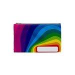 Circle Rainbow Color Hole Rasta Waves Cosmetic Bag (Small)  Front