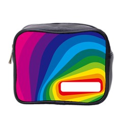 Circle Rainbow Color Hole Rasta Waves Mini Toiletries Bag 2-side by Mariart