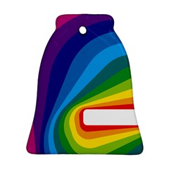 Circle Rainbow Color Hole Rasta Waves Bell Ornament (two Sides) by Mariart
