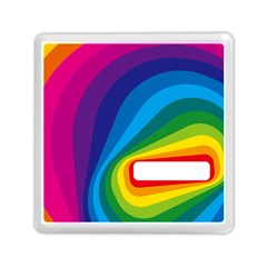 Circle Rainbow Color Hole Rasta Waves Memory Card Reader (square) 