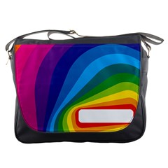 Circle Rainbow Color Hole Rasta Waves Messenger Bags by Mariart