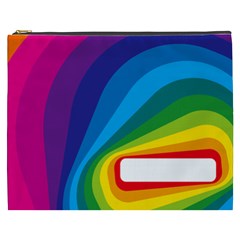Circle Rainbow Color Hole Rasta Waves Cosmetic Bag (xxxl) 