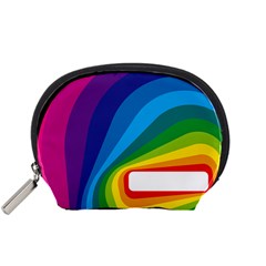 Circle Rainbow Color Hole Rasta Waves Accessory Pouches (small)  by Mariart