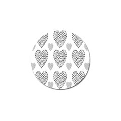Black Paw Hearts Love Animals Golf Ball Marker (4 Pack) by Mariart