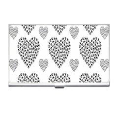Black Paw Hearts Love Animals Business Card Holders