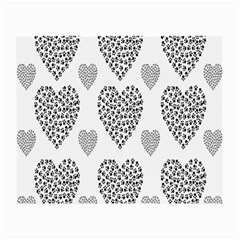 Black Paw Hearts Love Animals Small Glasses Cloth by Mariart