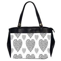 Black Paw Hearts Love Animals Office Handbags (2 Sides) 
