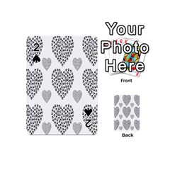 Black Paw Hearts Love Animals Playing Cards 54 (mini)  by Mariart