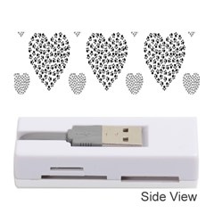 Black Paw Hearts Love Animals Memory Card Reader (stick) 