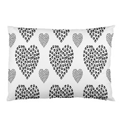 Black Paw Hearts Love Animals Pillow Case (two Sides) by Mariart