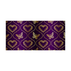Flower Butterfly Gold Purple Heart Love Yoga Headband by Mariart