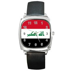 Flag Of Iraq Square Metal Watch by abbeyz71