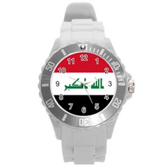 Flag Of Iraq Round Plastic Sport Watch (l) by abbeyz71