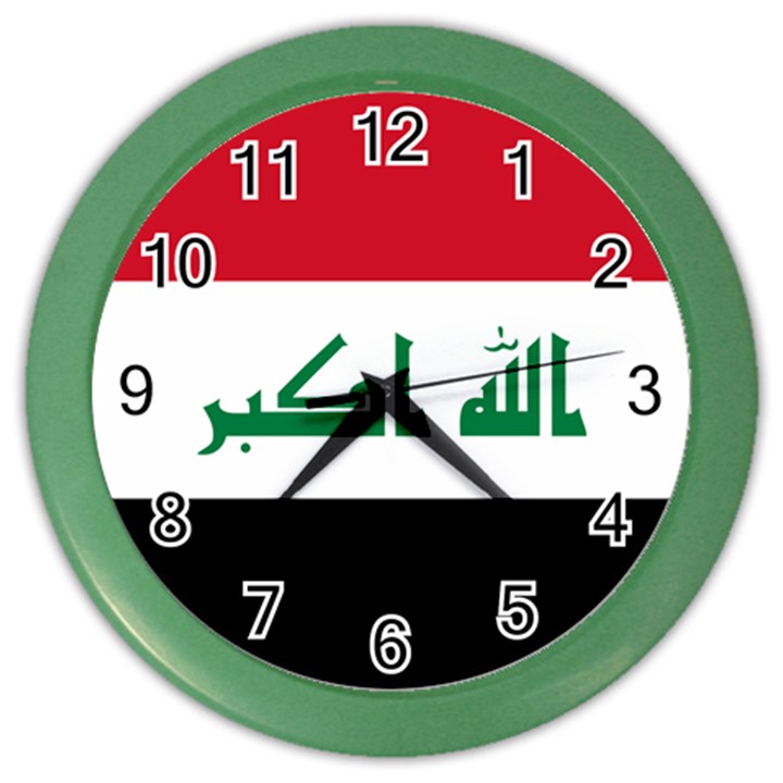 Flag of Iraq  Color Wall Clocks