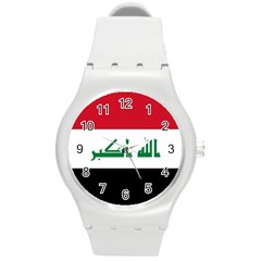 Flag Of Iraq  Round Plastic Sport Watch (m) by abbeyz71