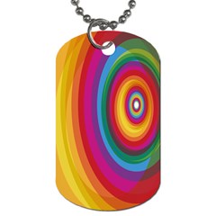 Circle Rainbow Color Hole Rasta Dog Tag (two Sides) by Mariart