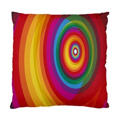 Circle Rainbow Color Hole Rasta Standard Cushion Case (one Side)