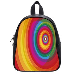 Circle Rainbow Color Hole Rasta School Bags (small)  by Mariart