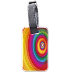 Circle Rainbow Color Hole Rasta Luggage Tags (two Sides)