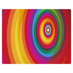 Circle Rainbow Color Hole Rasta Double Sided Flano Blanket (medium) 