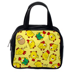 Animals Yellow Chicken Chicks Worm Green Classic Handbags (one Side) by Mariart