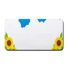 Cloud Blue Sky Sunflower Yellow Green White Medium Bar Mats by Mariart