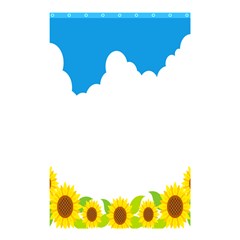 Cloud Blue Sky Sunflower Yellow Green White Shower Curtain 48  X 72  (small)  by Mariart