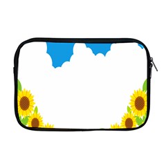 Cloud Blue Sky Sunflower Yellow Green White Apple Macbook Pro 17  Zipper Case