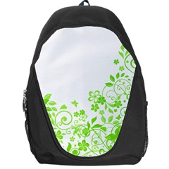 Butterfly Green Flower Floral Leaf Animals Backpack Bag by Mariart