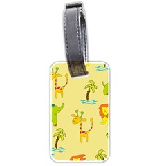 Cute Animals Elephant Giraffe Lion Luggage Tags (two Sides)