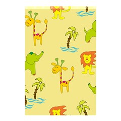 Cute Animals Elephant Giraffe Lion Shower Curtain 48  X 72  (small) 