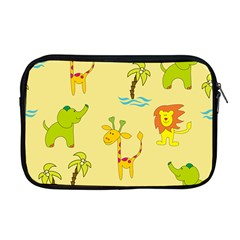 Cute Animals Elephant Giraffe Lion Apple Macbook Pro 17  Zipper Case by Mariart