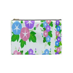 Flower Floral Star Purple Pink Blue Leaf Cosmetic Bag (medium) 